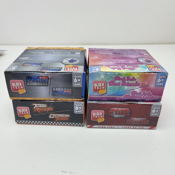 New Block Tech Figurines Lot of 4 - Fire, Police, Turbo Racers, Best Friends - Picture 12 of 16
